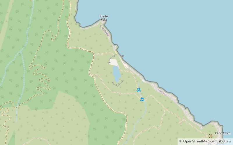 laghetto di sassi neri isla de elba location map