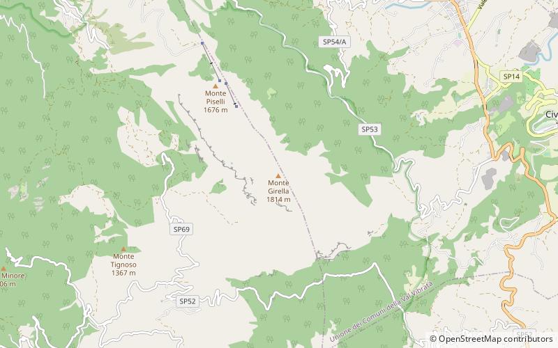 Montagna dei Fiori location map