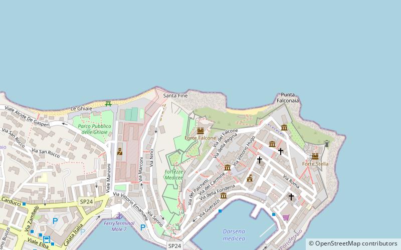 Forte Falcone location map