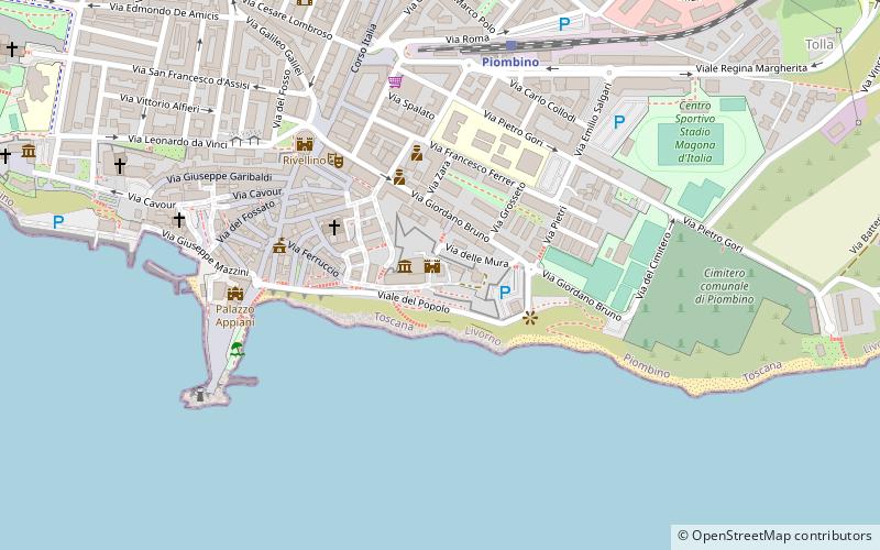 Castello di Piombino location map