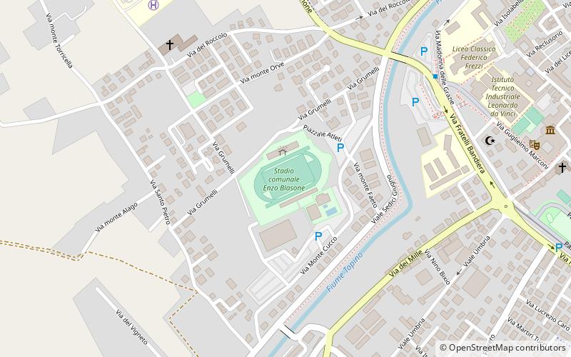 stadio enzo blasone foligno location map