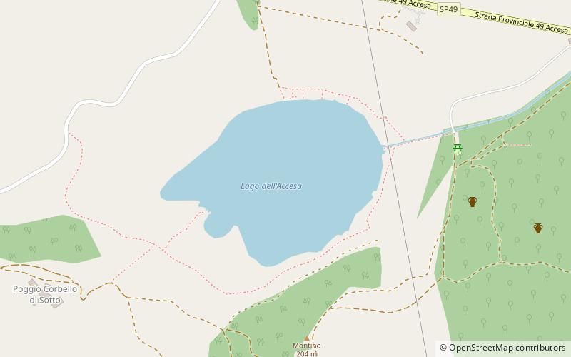 Lago dell'Accesa location map
