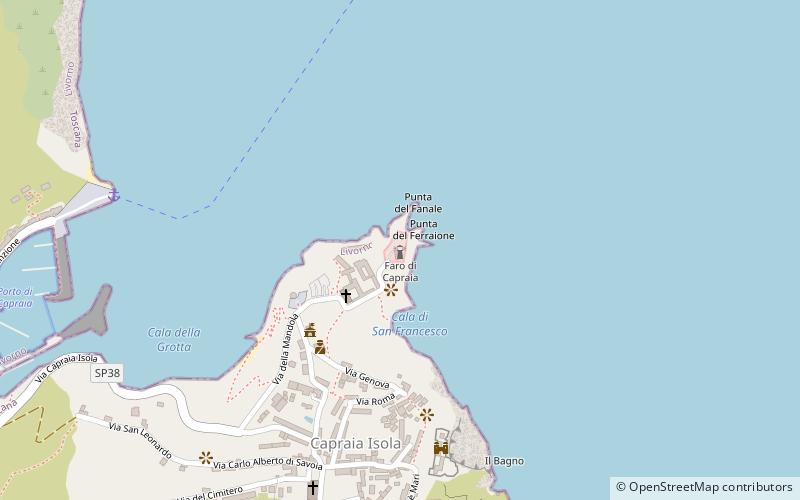 Faro di Capraia location map