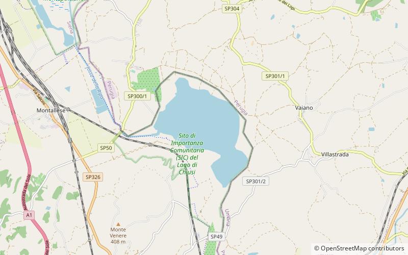 Lac de Chiusi location map