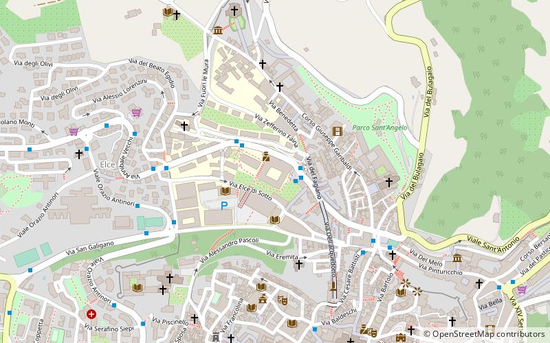 Universidad de Perugia location map