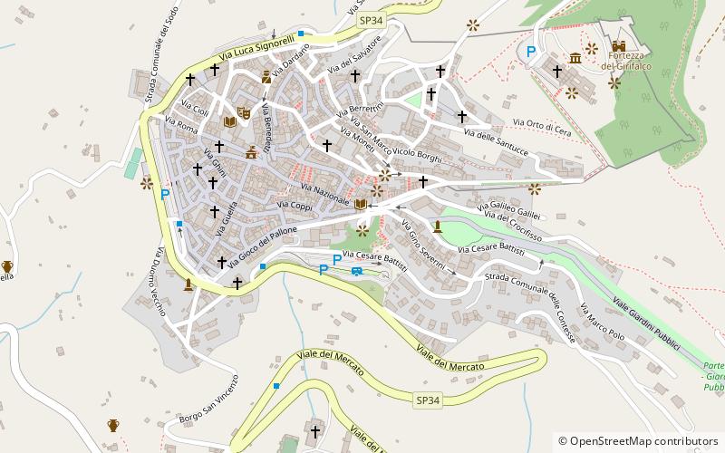 piazza garibaldi cortona location map