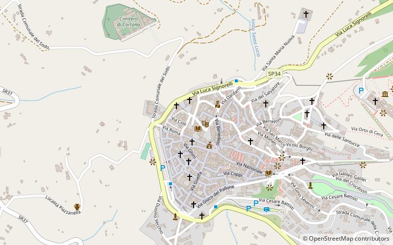 palazzo casali cortona location map