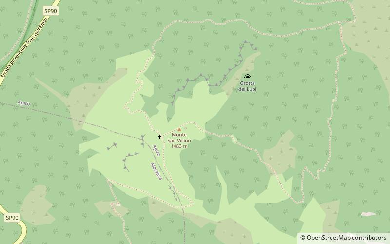 Mont San Vicino location map