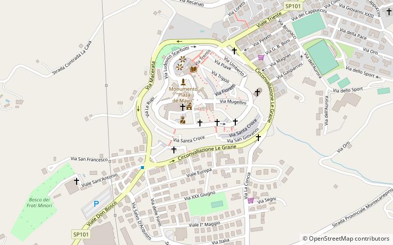 kosciol santagostino potenza picena location map