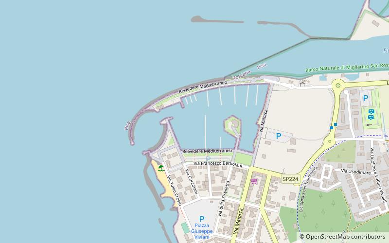Porto di Pisa Boccadarno location map