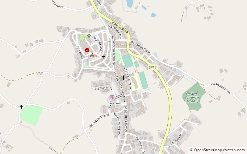 kosciol santagostino mondolfo location map
