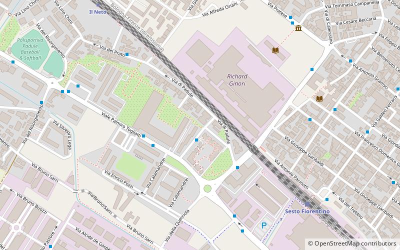 padule sesto fiorentino location map