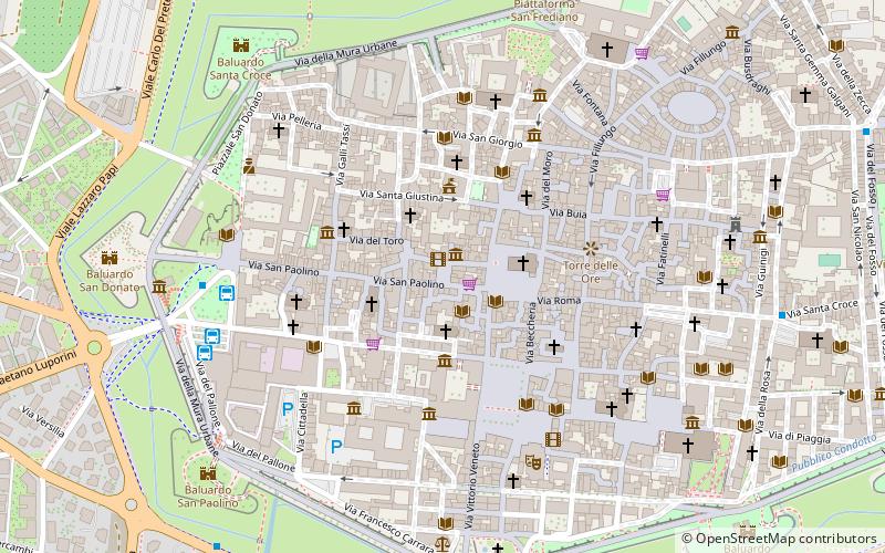 piazza cittadella lucca location map