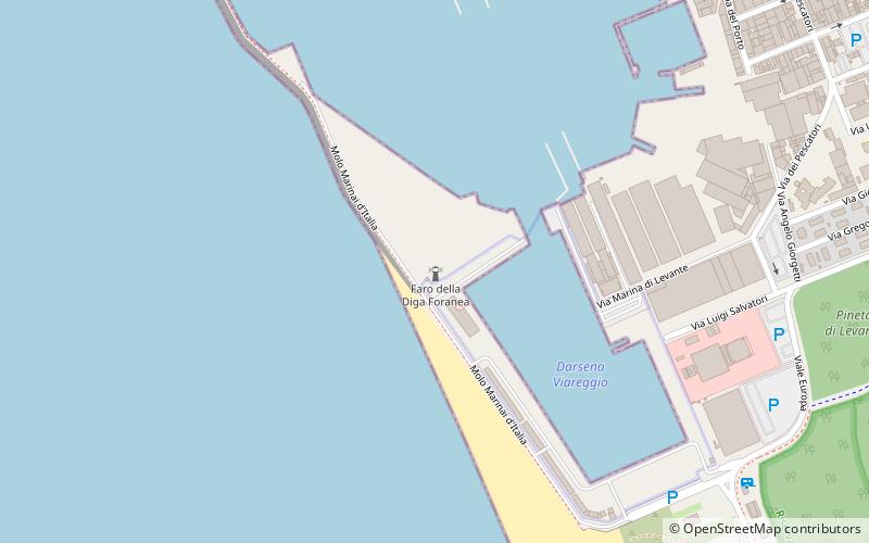 Viareggio Diga Foranea Lighthouse location map