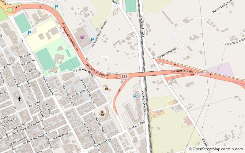 variante aurelia viareggio location map