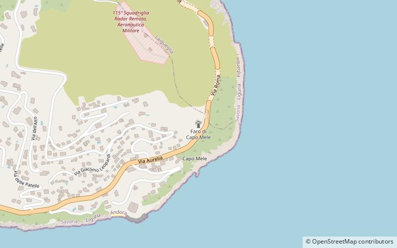 Capo Mele Lighthouse location map