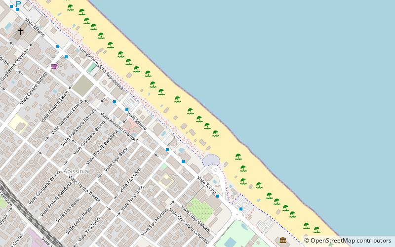 Bagni 54 Riccione location map