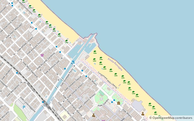spiaggia le palme beach 88 89 riccione location map