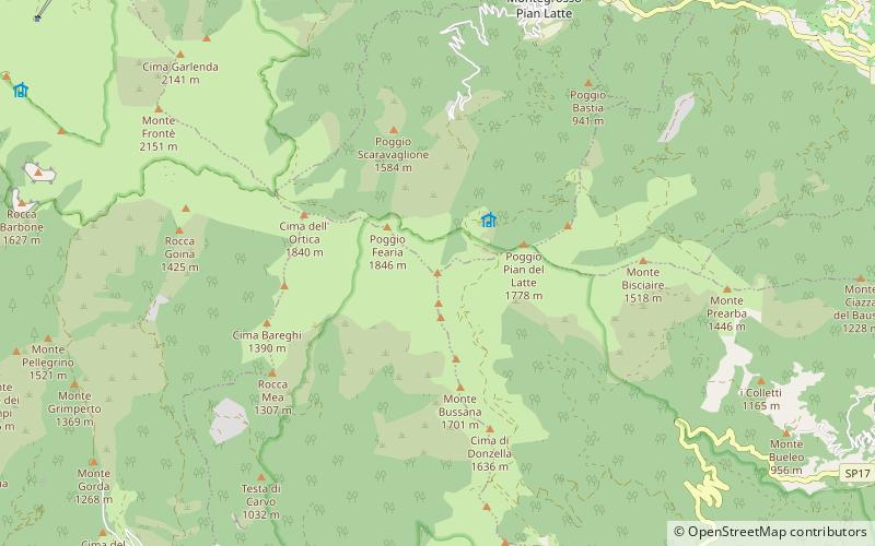 monte monega regional natural park of the ligurian alps location map