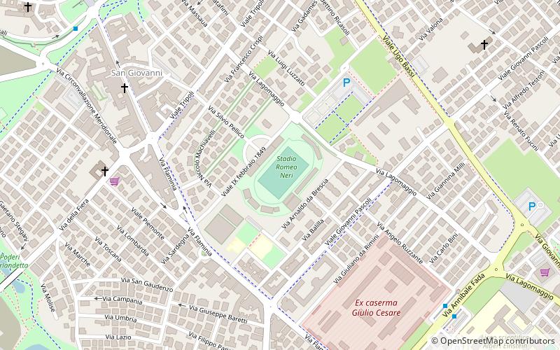 Stadio Romeo Neri location map