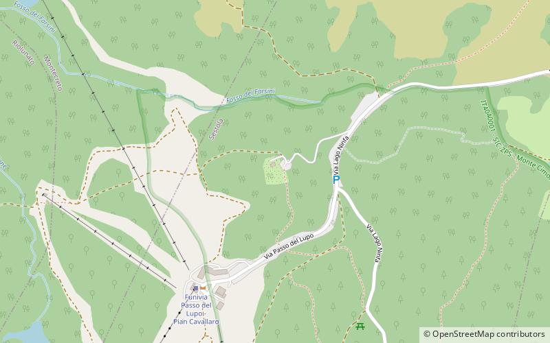 Esperia Alpine Botanical Garden location map