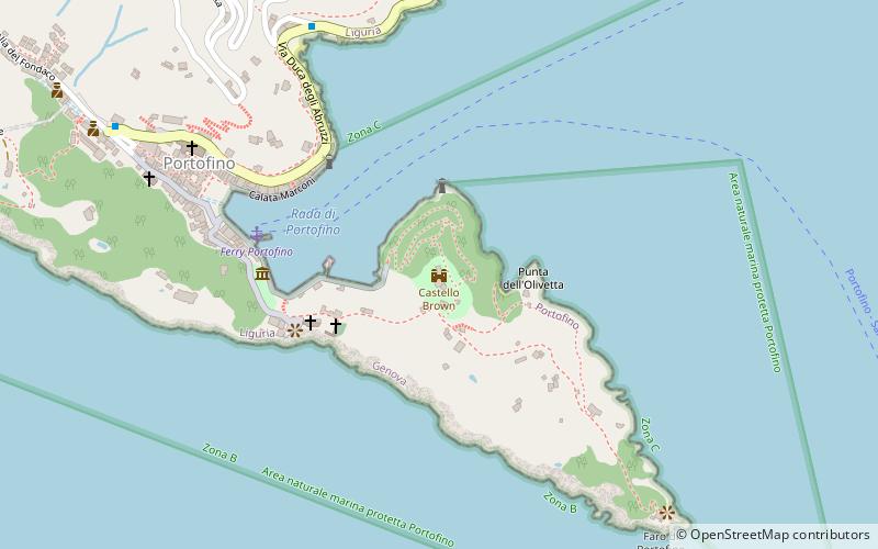 Castello Brown location map