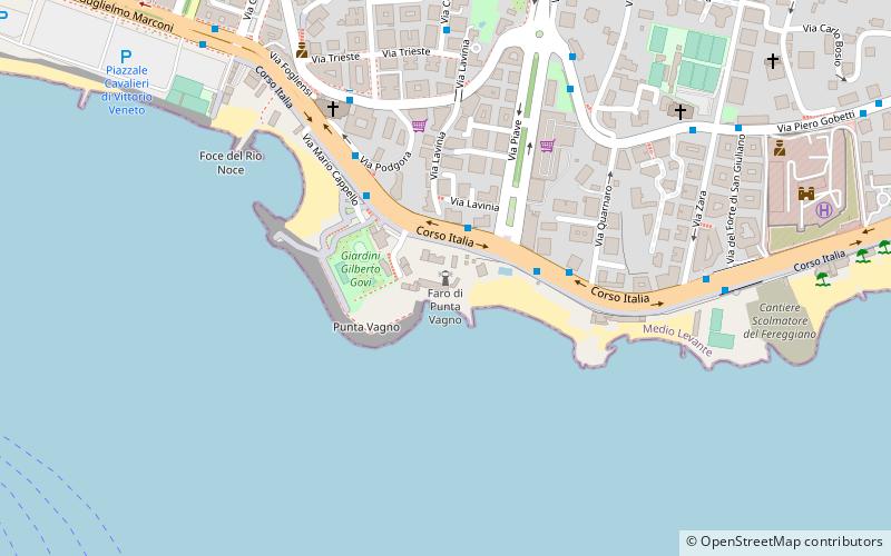 punta vagno lighthouse genoa location map