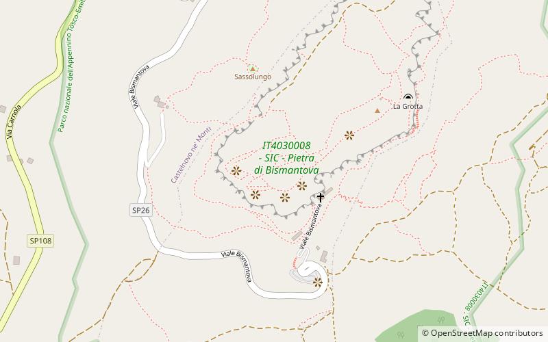 Pietra di Bismantova location map