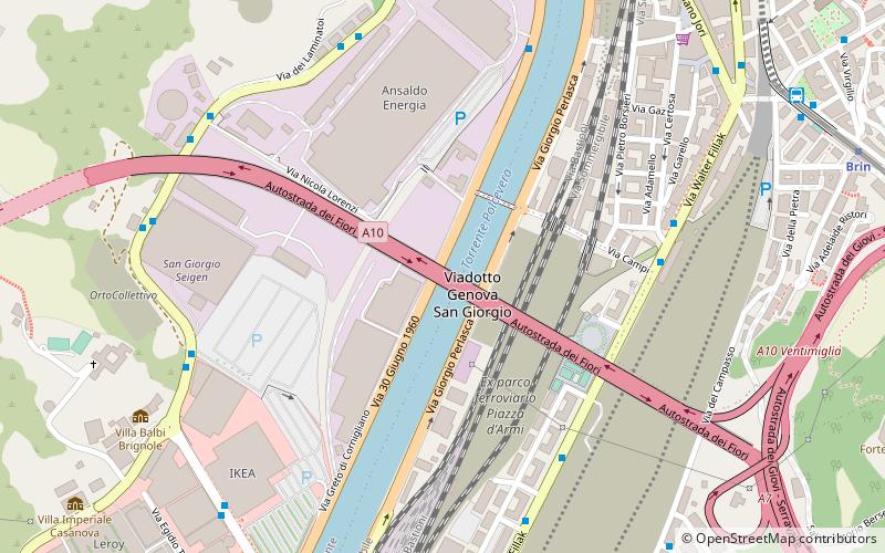 Genoa-Saint George Bridge location map