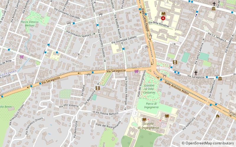 Porta Saragozza location map
