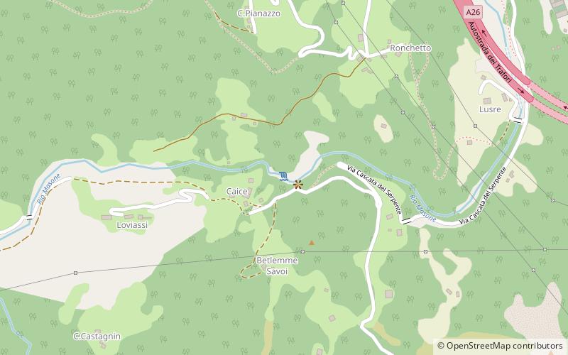 Cascata del Serpente location map