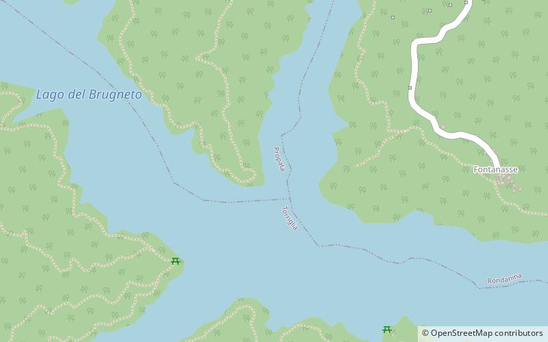 Lago del Brugneto location map