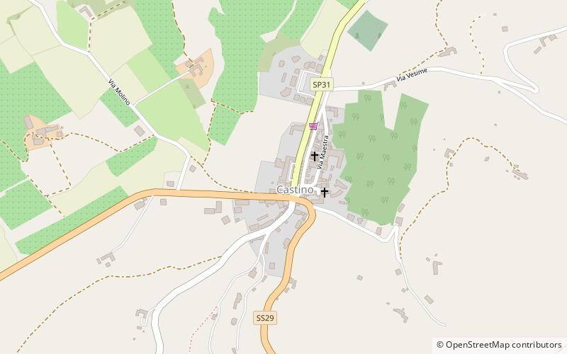 Castino location map