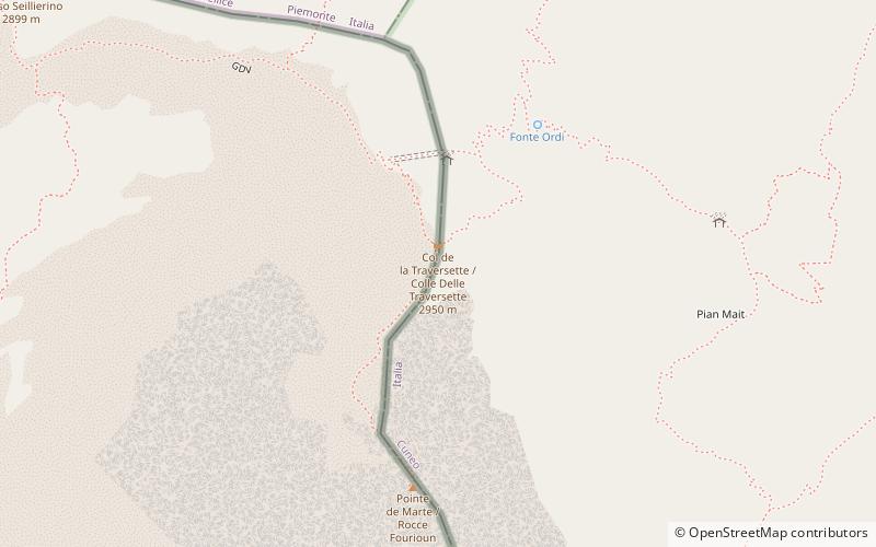 Col de la Traversette location map