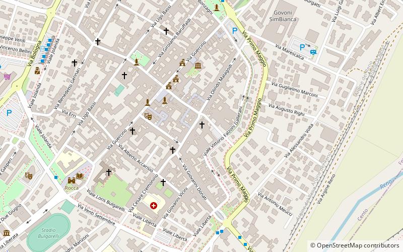 san pietro church cento location map