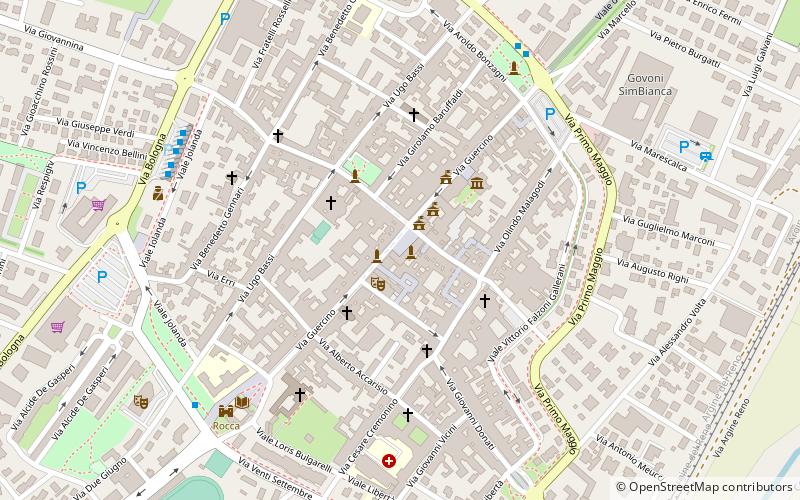 piazza guercino cento location map