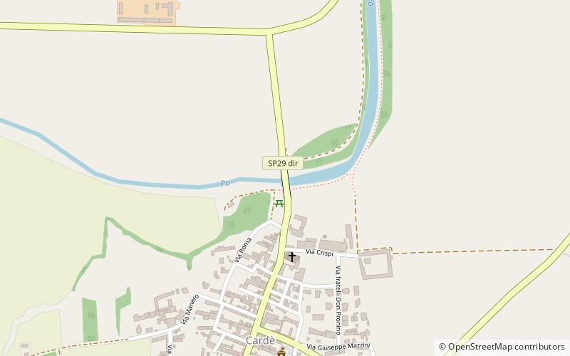 Cardè Bridge location map