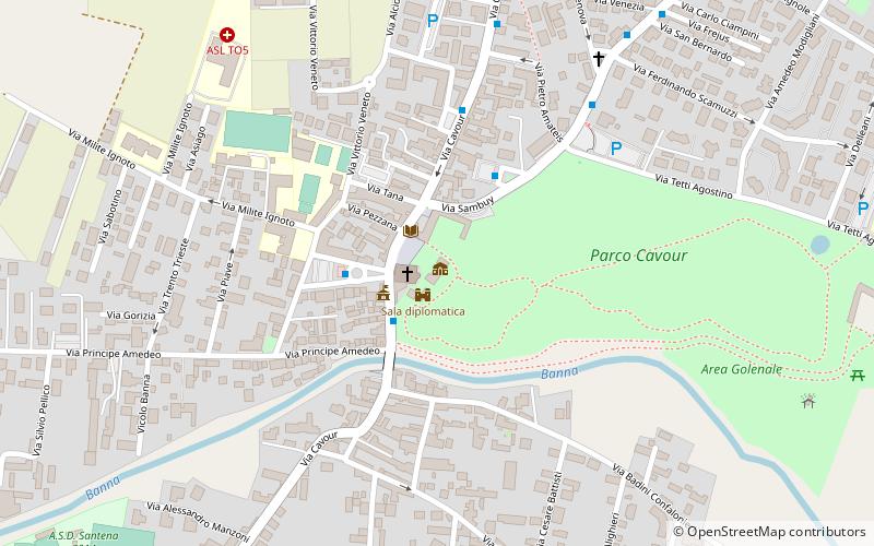Castello Cavour location map