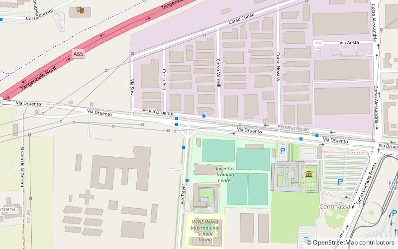 Juventus Training Center location map