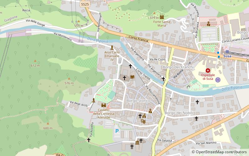 Susa Cathedral location map