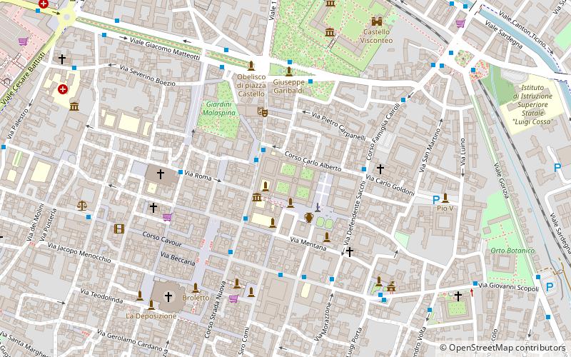 Universität Pavia location map