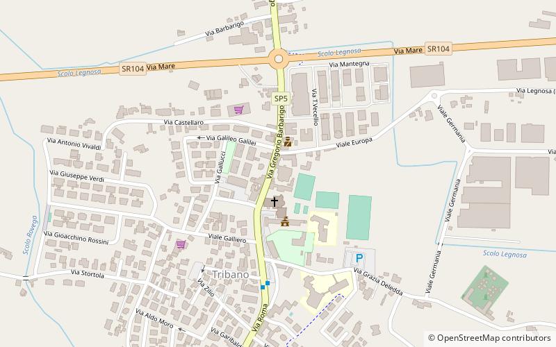 Tribano location map