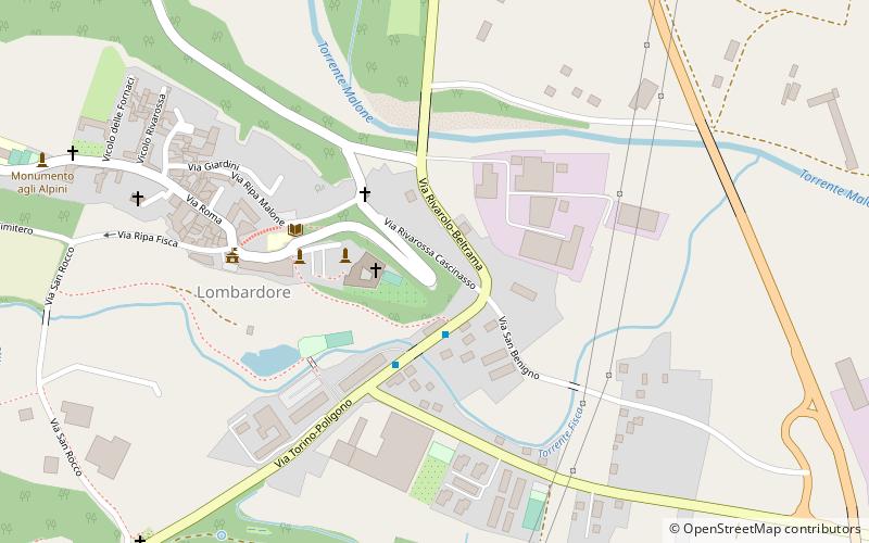Lombardore location map