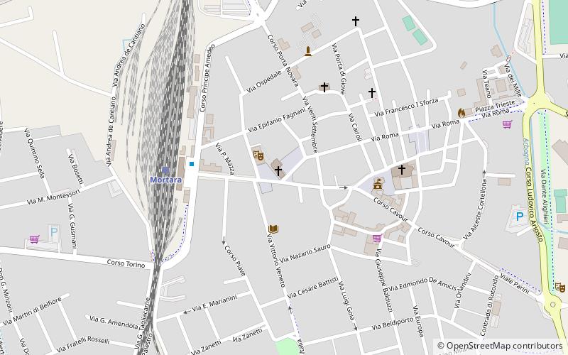 santa croce mortara location map