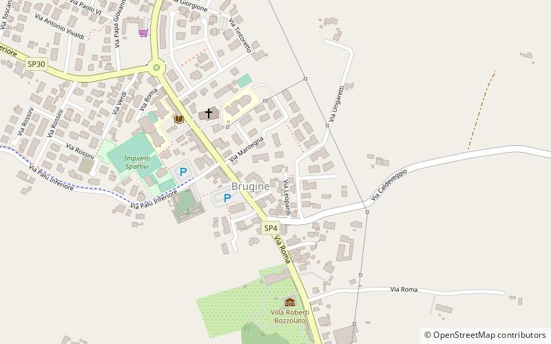 Brugine location map