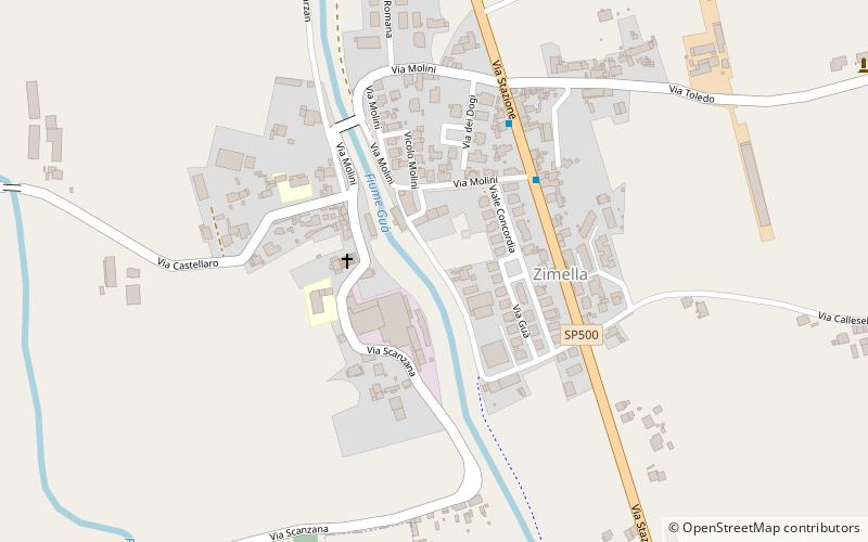 Zimella location map
