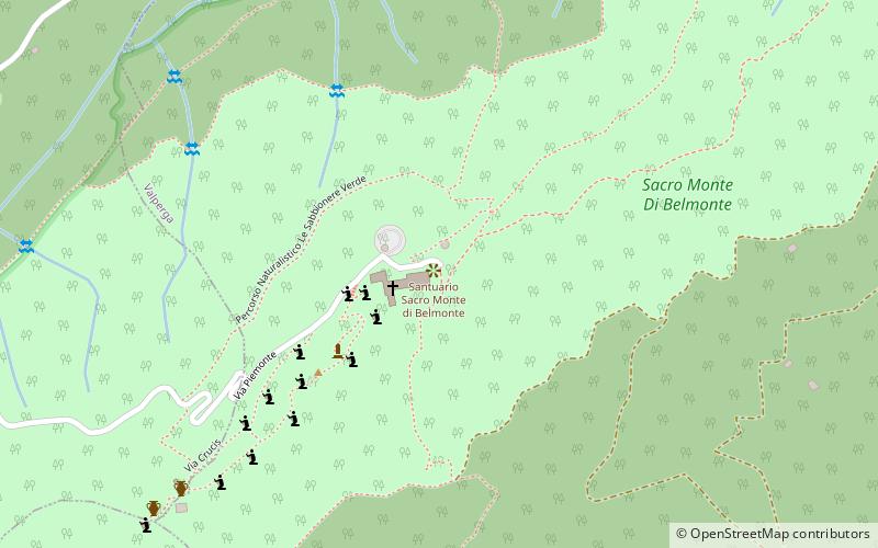 Sacro Monte di Belmonte location map