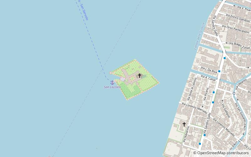 isola di san lazzaro degli armeni wenecja location map