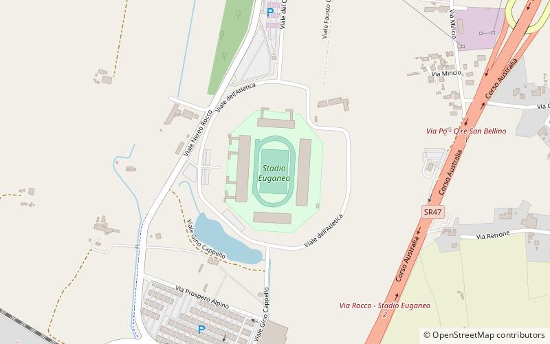 Estadio Euganeo location map