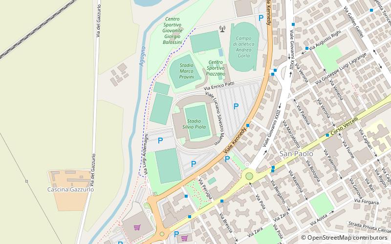 Estadio Silvio Piola location map